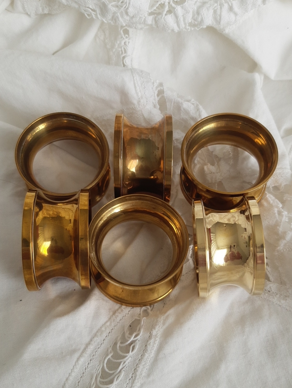 Brass Napkin Rings - Set of 6